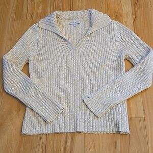Tommy Hilfiger Pull Over Long Sleeve Sailor Collar Tan/Light Brown Sweater XL